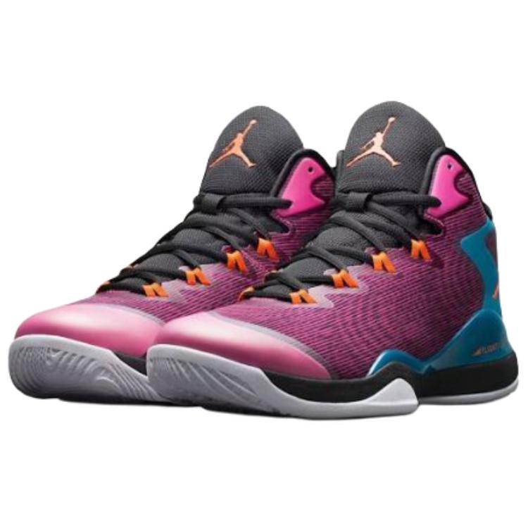 Jordan Super.Fly 3 Slip Resistant Abrasion Resistant Mid top Basketball Shoes Unisex Pink Black