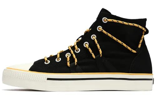 Pony Shooter Slip Resistant Abrasion Resistant High top Canvas Shoes Unisex Black