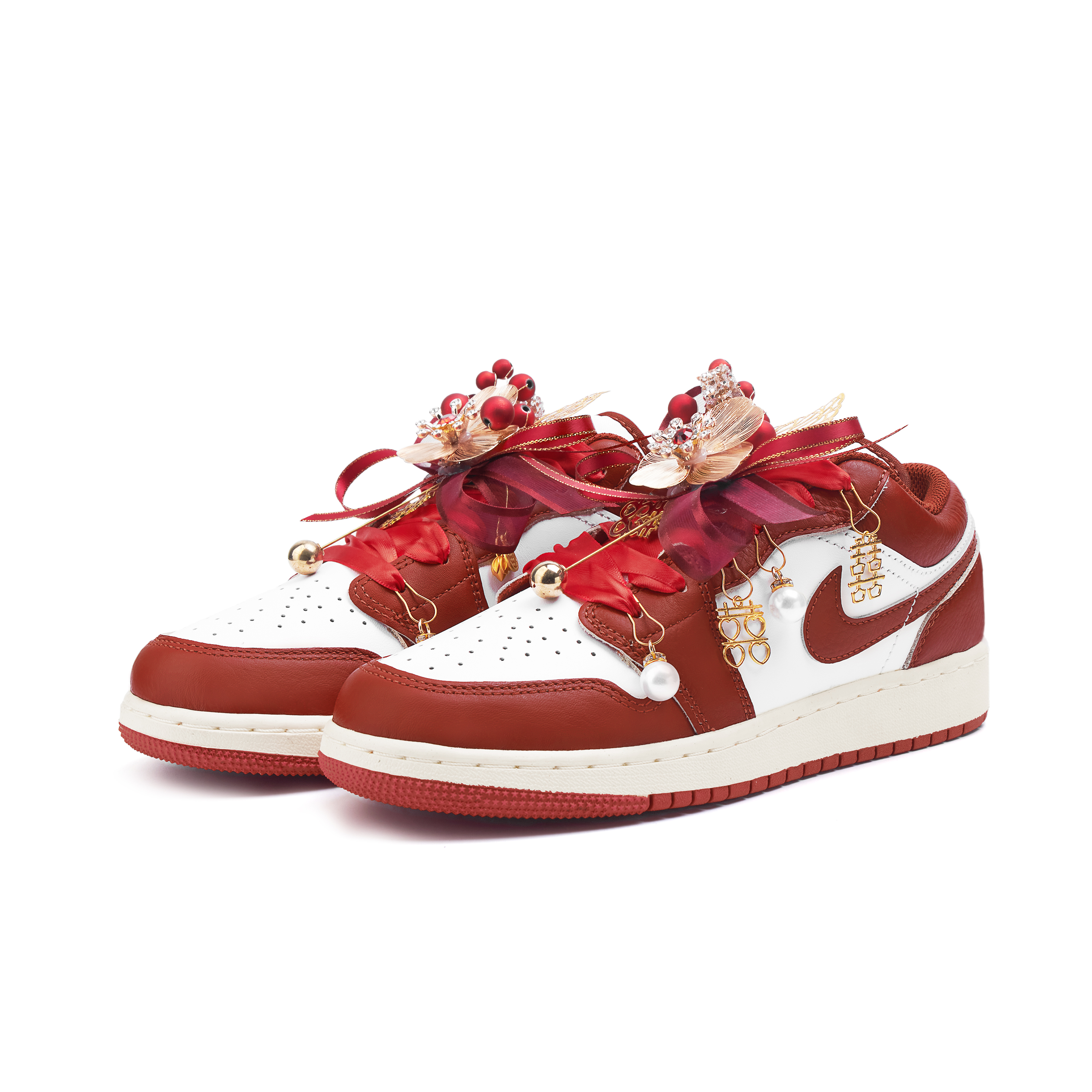Jordan Air Jordan 1 Low top Vintage Basketball Shoes Women’s Red
