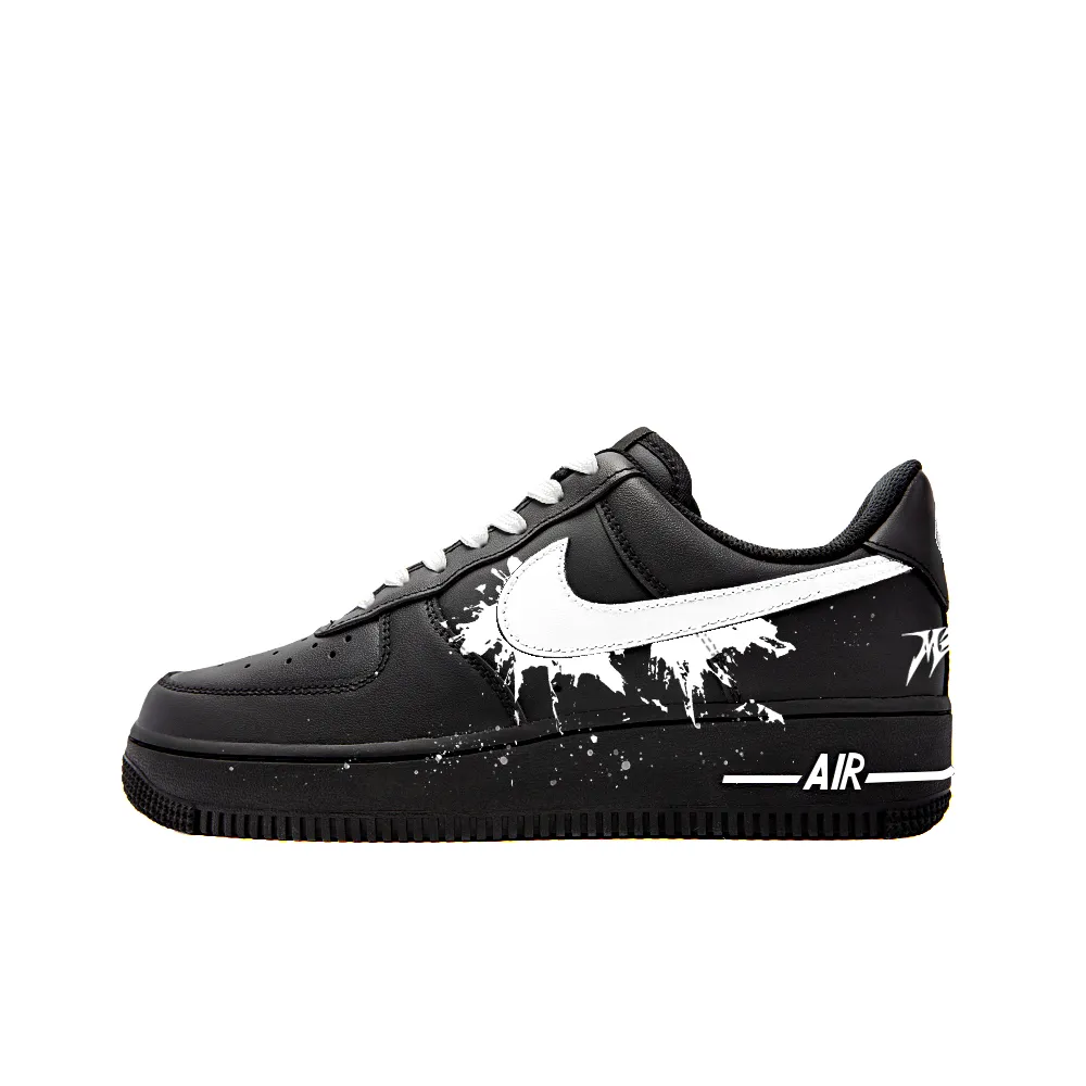 Nike Air Force 1 Cushioning, Wear Resistant Low top Skateboard Shoes Unisex Black