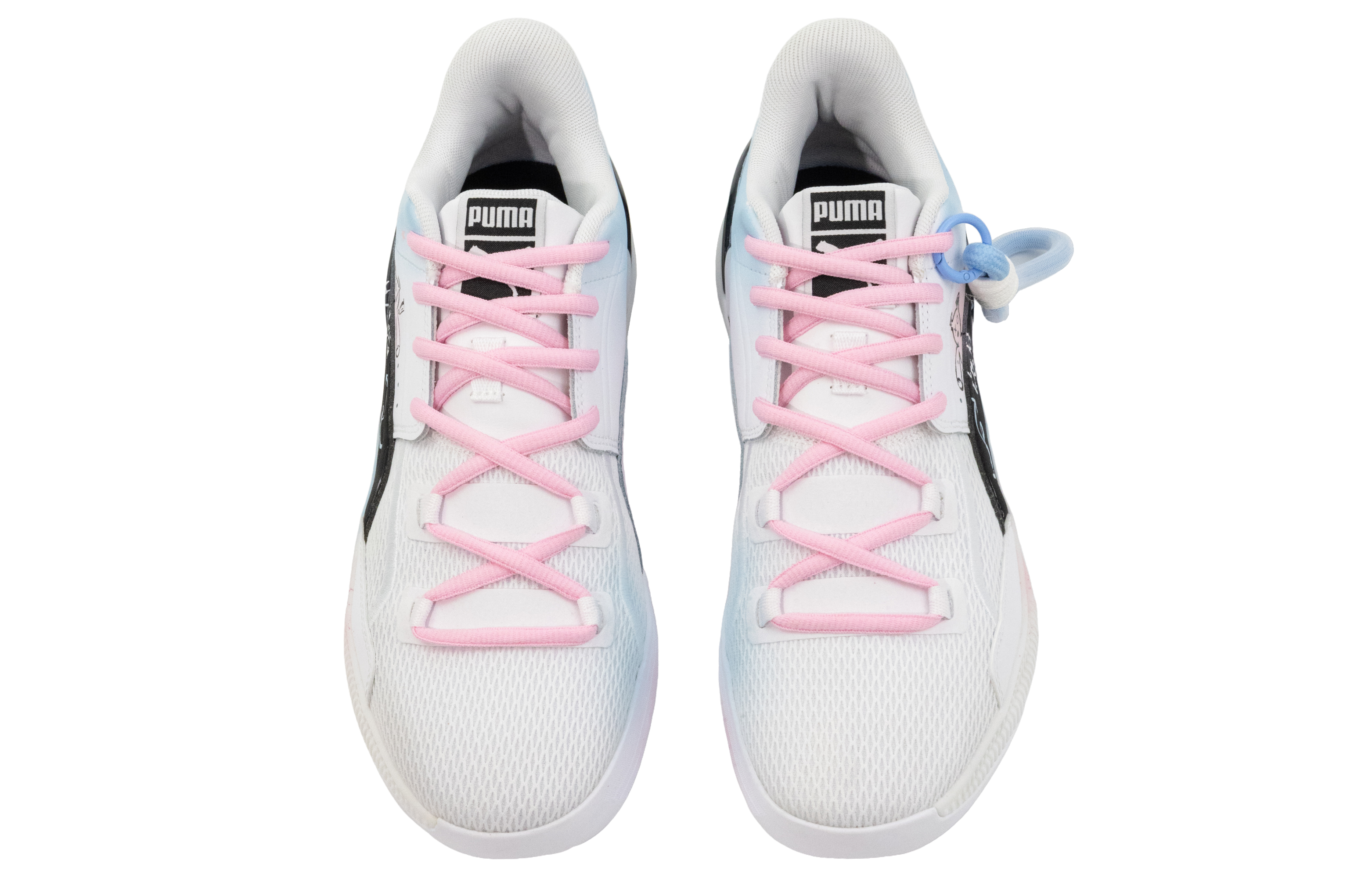 PUMA Clyde Hardwood Team Enjoy The Thrill Of Trying Abrasion Resistant Low top Basketball Shoes Men’s Pink Blue