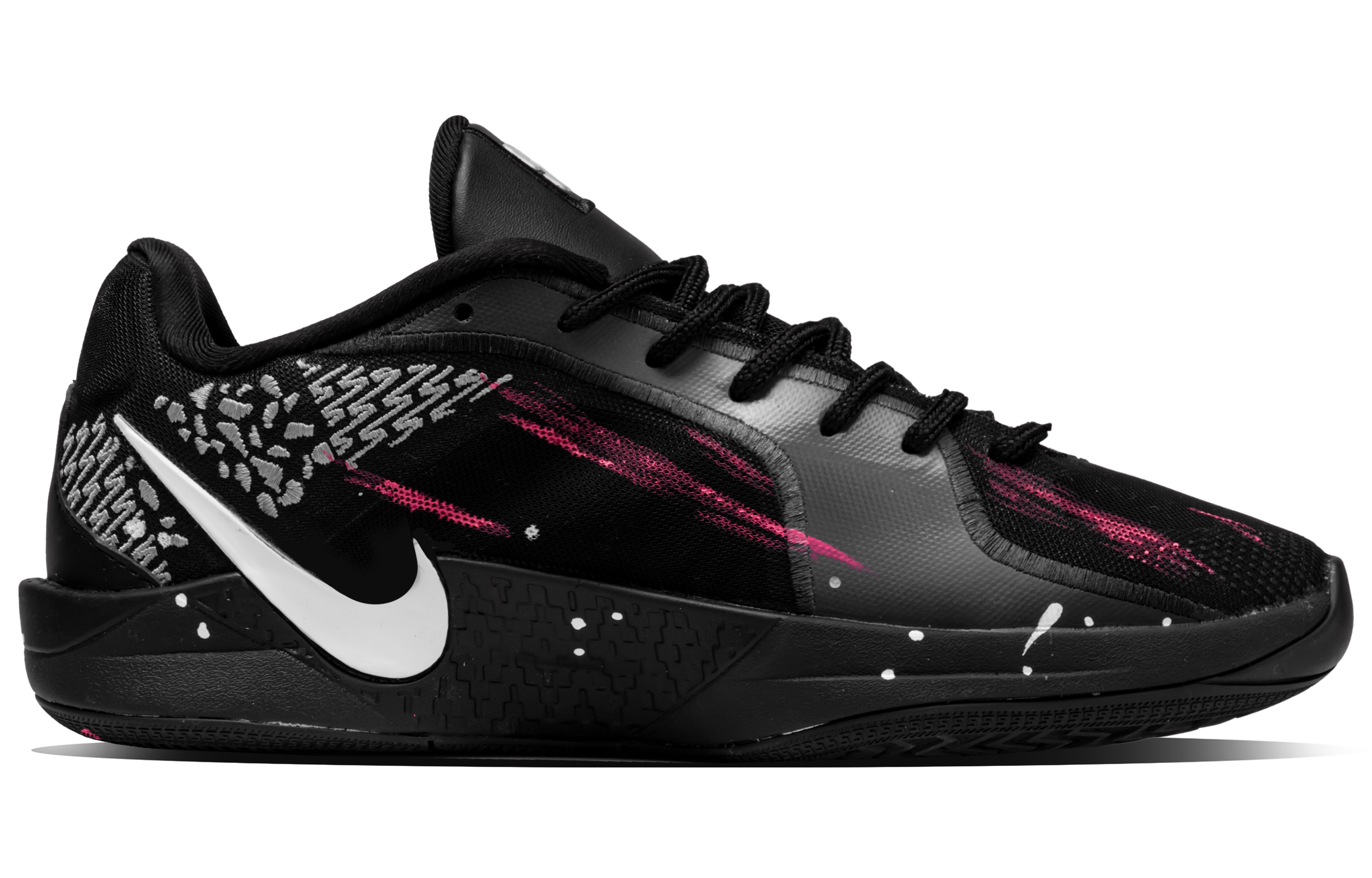 Nike Sabrina 2 Spiderweb Phantom Fabric Abrasion Resistant Low top Basketball Shoes Unisex Black Pink