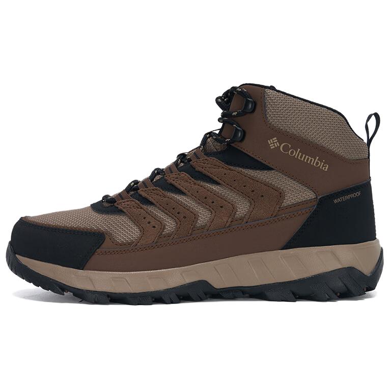 Columbia Hiking Textile, Synthetic Leather Waterproof And Breathable Lightweight High top Mountaineering Shoes Men’s