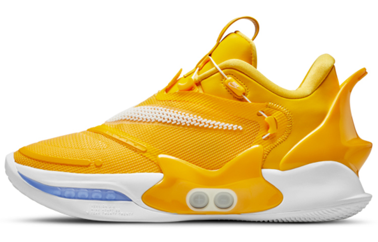 Nike Adapt bb 2.0 Winner's Circle' GE NBA 2K20 Comfortable and versatile shock-absorbing, anti-slip and wear-resistant, low top practical basketball shoes, men's white and yellow