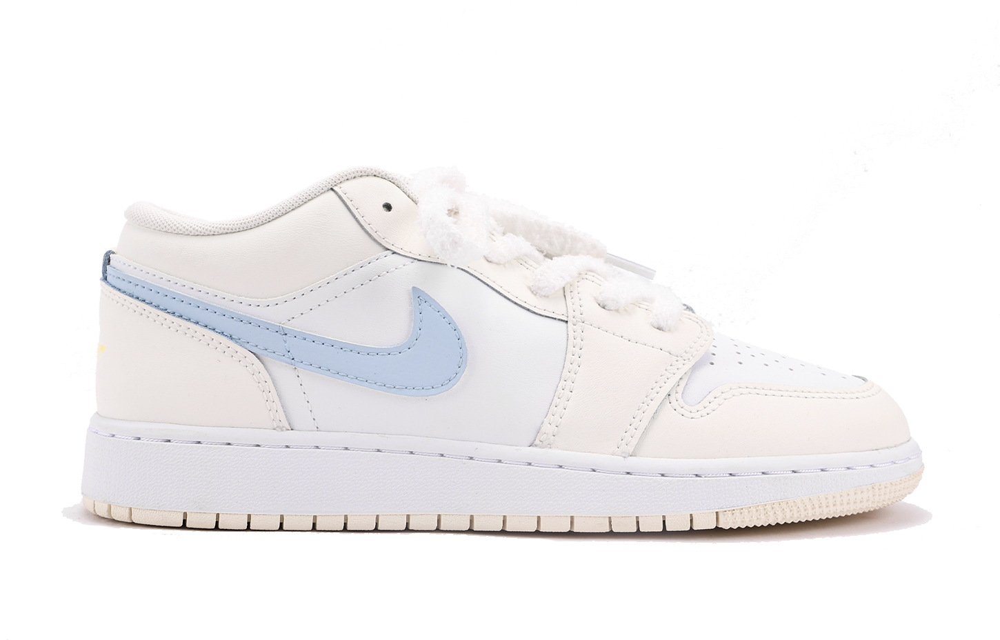 Jordan Air Jordan 1 Slip Resistant Coverage Low top Vintage Basketball Shoes GS White Blue