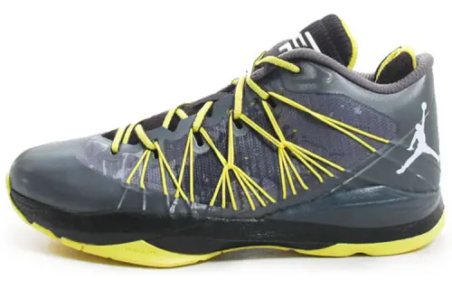 Jordan CP3 7 AE playoff round toe lace-up synthetic leather shock-absorbing, non-slip and wear-resistant mid-top practical basketball shoes men's gray yellow
