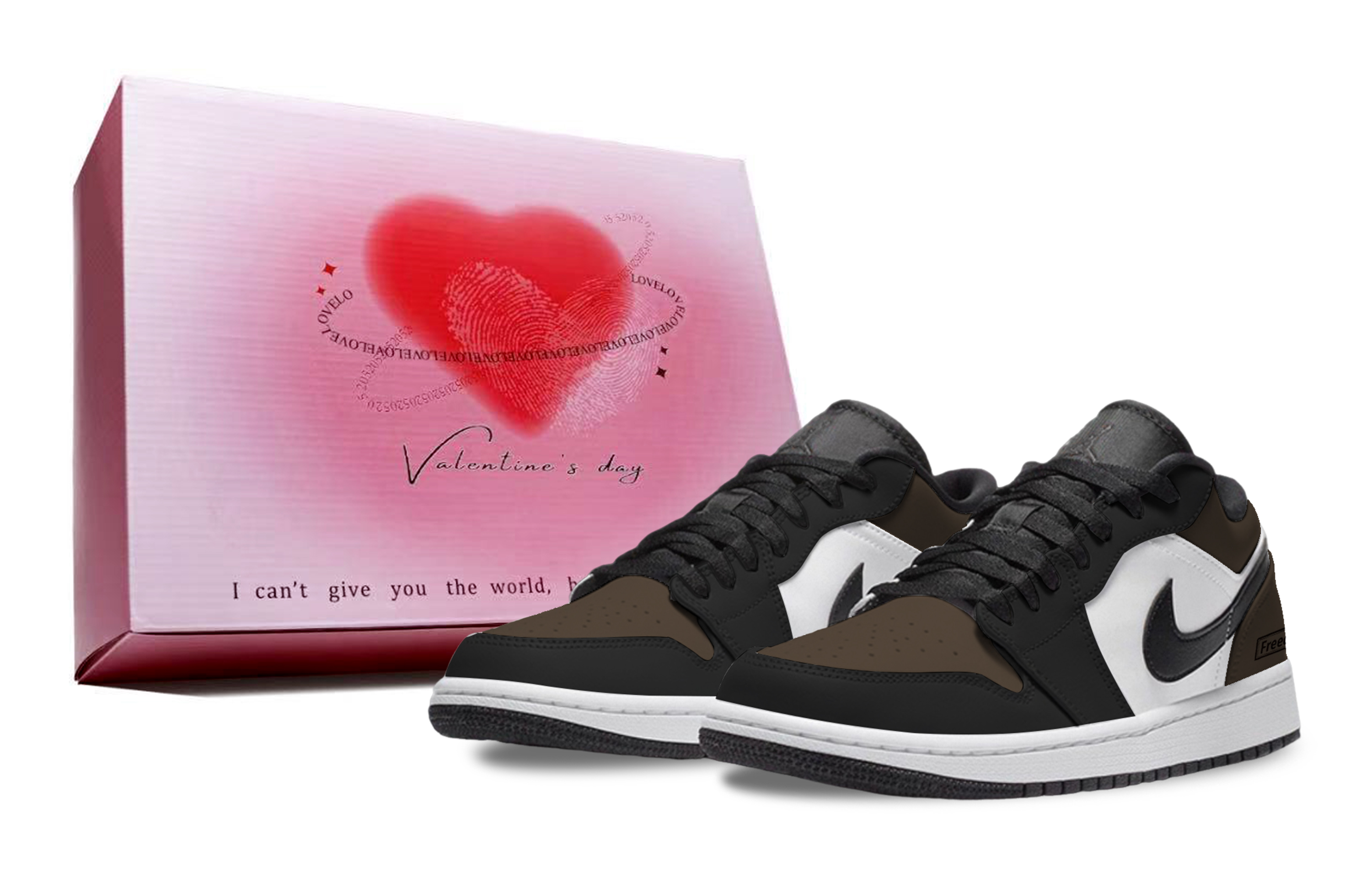 Jordan Air Jordan 1 Reverse, Favor, Box Abrasion Resistant Low top Vintage Basketball Shoes Unisex Black Brown