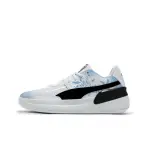 PUMA Clyde Hardwood Team Blue And White Porcelain Abrasion Resistant Low top Basketball Shoes Unisex Light Blue