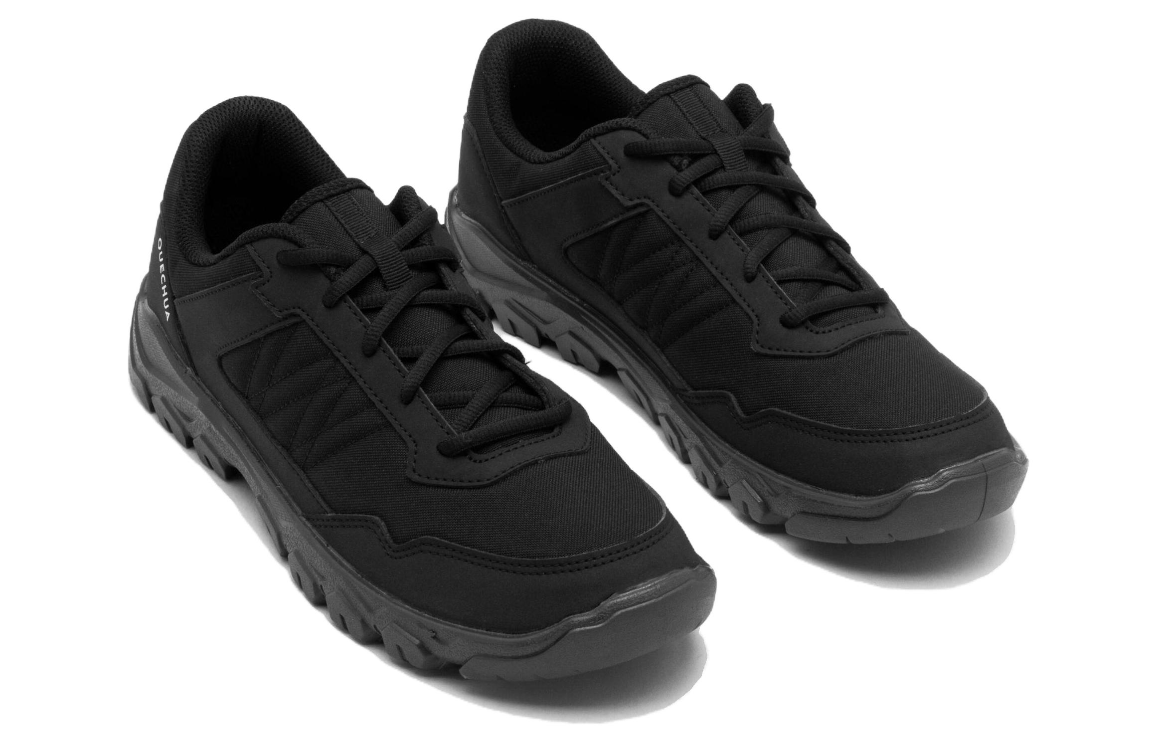 DECATHLON NH500 Comfortable Cushioning Slip Resistant Abrasion Resistant Lightweight Low top Hiking Shoes Men’s Black