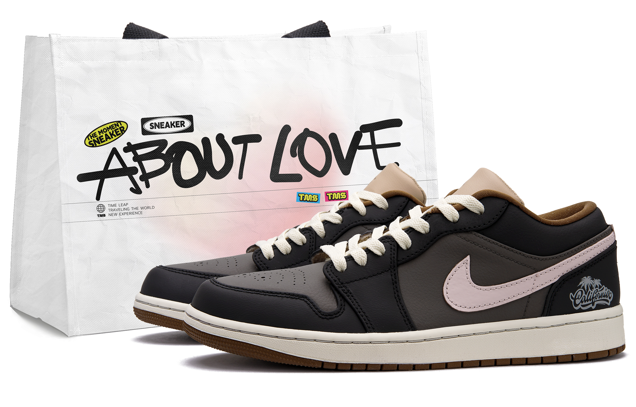 Jordan Air Jordan 1 Cocoa Breeze Low top Vintage Basketball Shoes Men’s Pink Brown