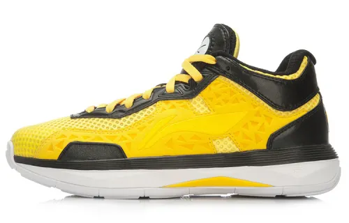 Li Ning All City 4 Wade Collection Mid top Running Shoes Unisex Yellow Black
