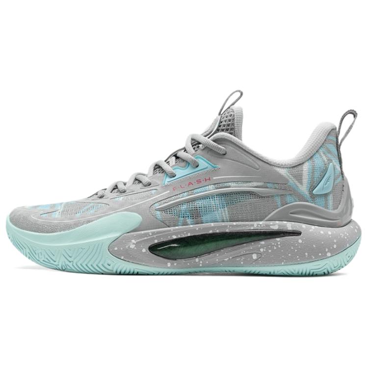 XTEP Wear resistant And Lightweight Low top Rotation Systems Basketball Shoes Men’s Gray Blue