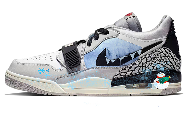 Jordan Legacy 312 Abrasion Resistant Abrasion Resistant Low top Vintage Basketball Shoes Men's White Gray
