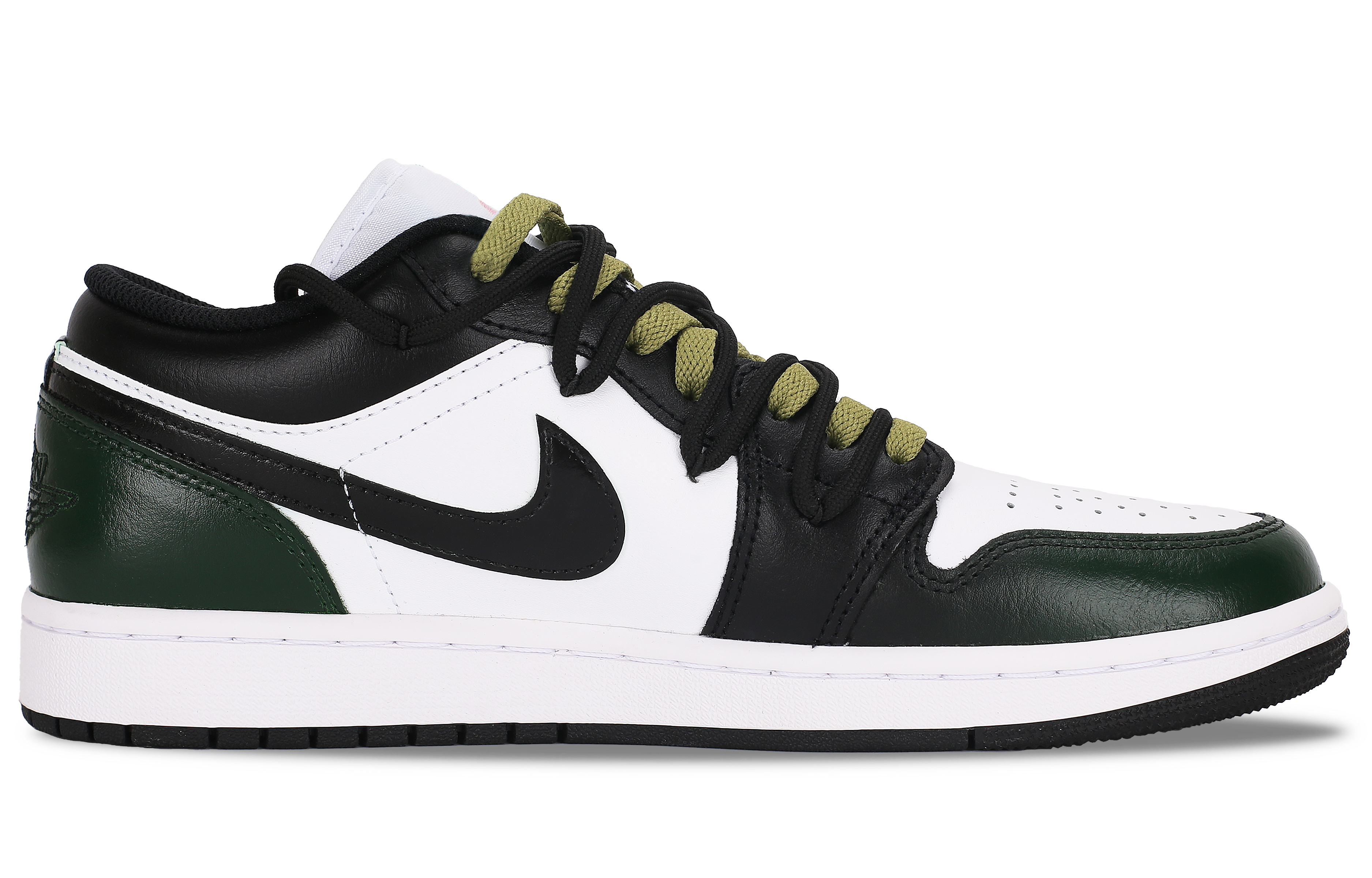 Jordan Air Jordan 1 Low top Vintage Basketball Shoes Unisex Black Green