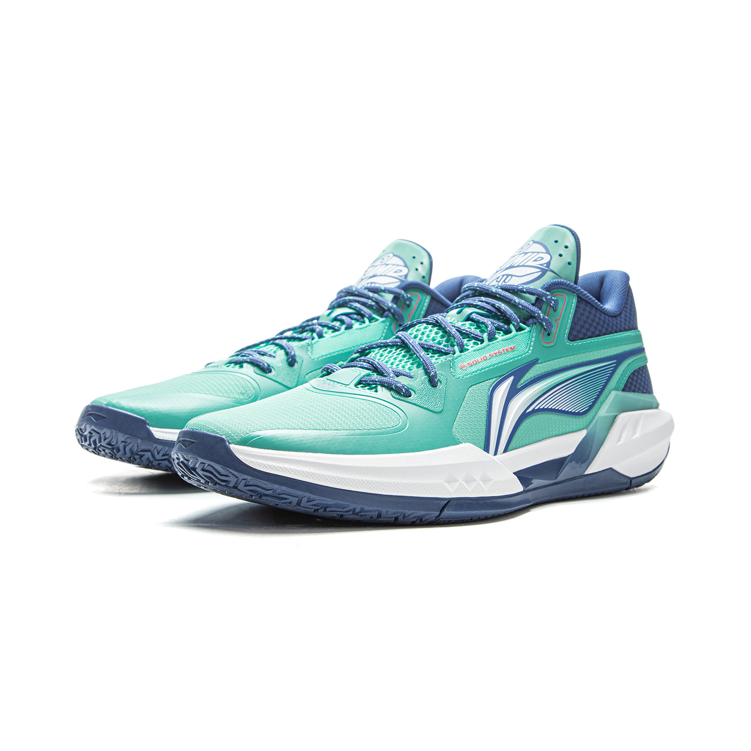 Li Ning Light Speed 3mid Low top Basketball Shoes Men’s Pool Blue Deep Sail Blue