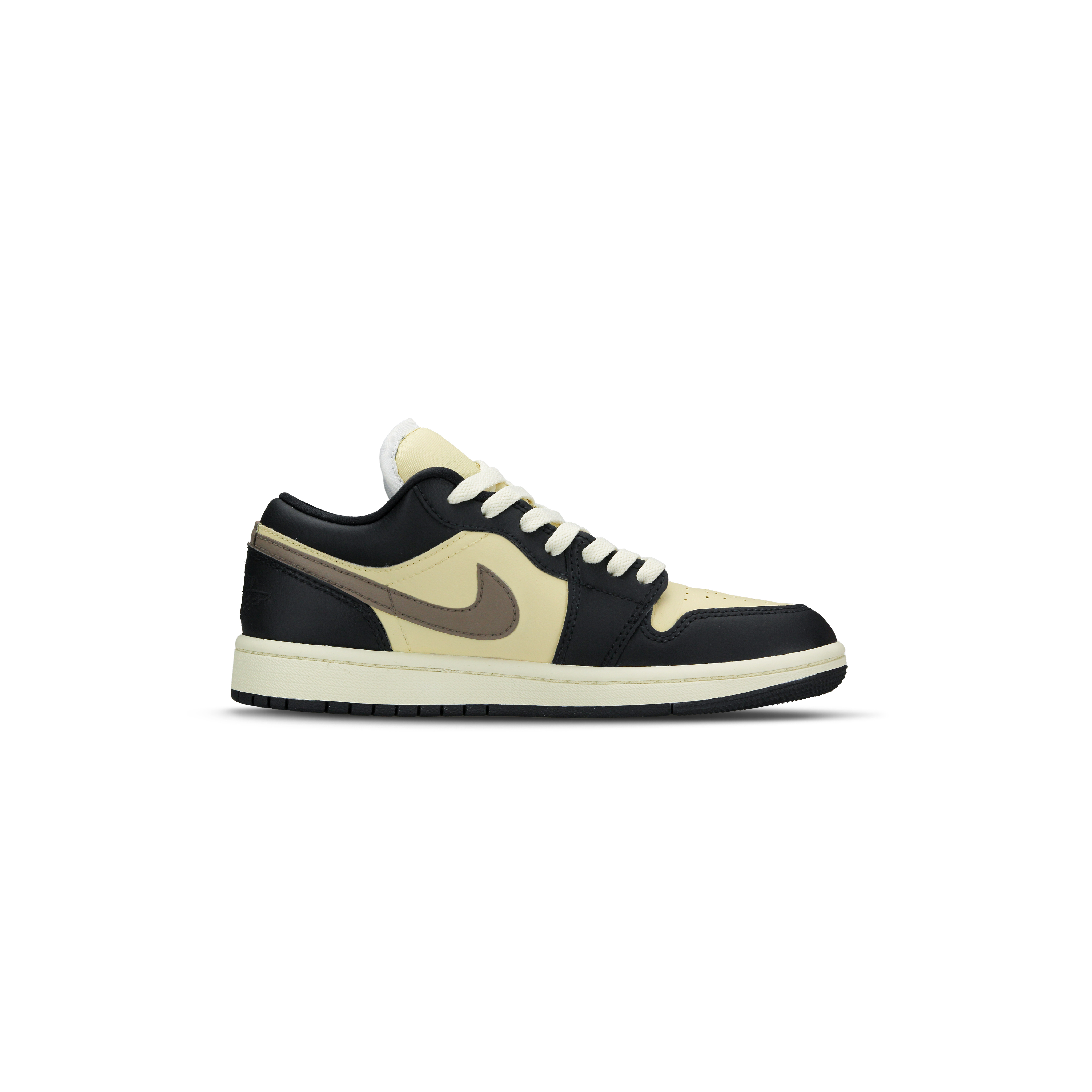 Jordan Air Jordan 1 Abrasion Resistant Low top Vintage Basketball Shoes Women’s Beige Black
