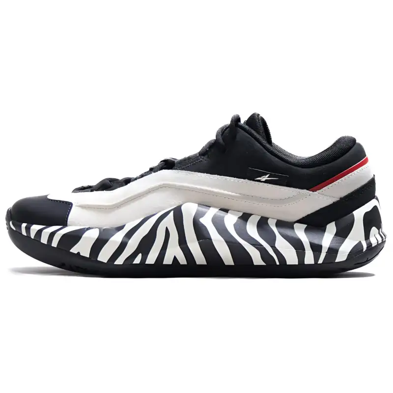 Serious Player Only Ranger Zebra Basketball Shoes Unisex Low Top Black/White/Red