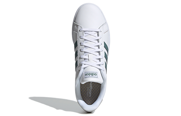 Мужские кеды adidas neo GRAND COURT (бело-зеленые) — Белый / зелёный — фото 5