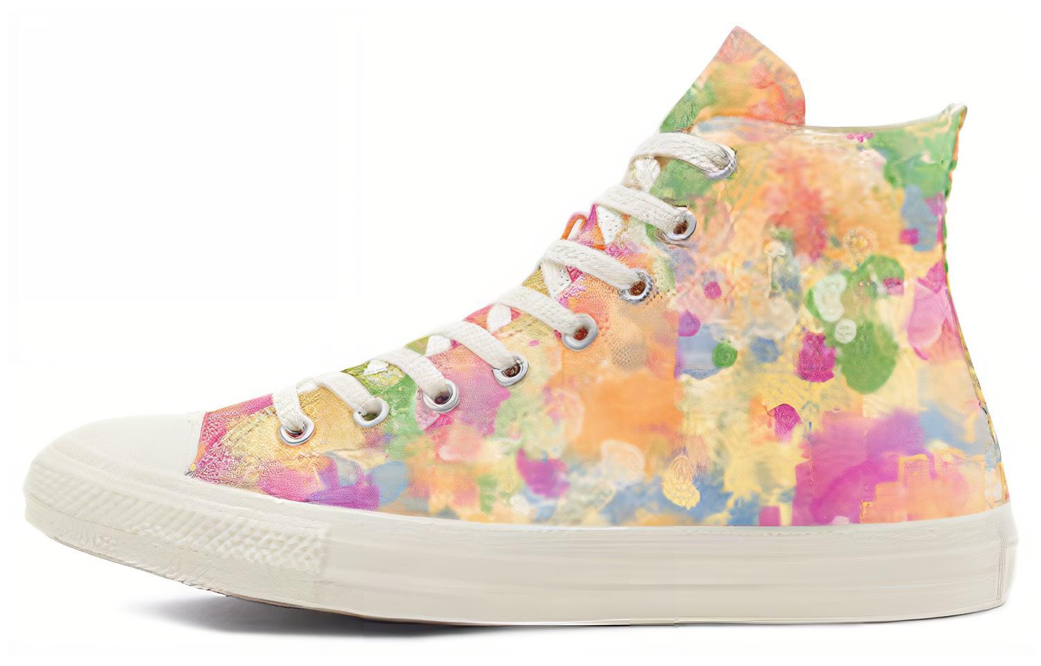 Кеды Converse Chuck Taylor All Star Twisted Tie-Dye (желто-фиолетовые) — фото 1