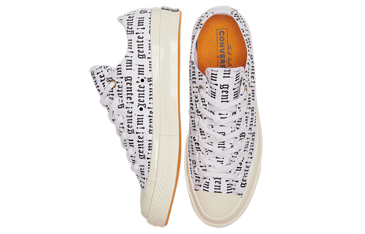 Кеды Converse Chuck Taylor All Star 1970s (белый с черным и оранжевым) — Белый / чёрный / оранжевый — фото 4