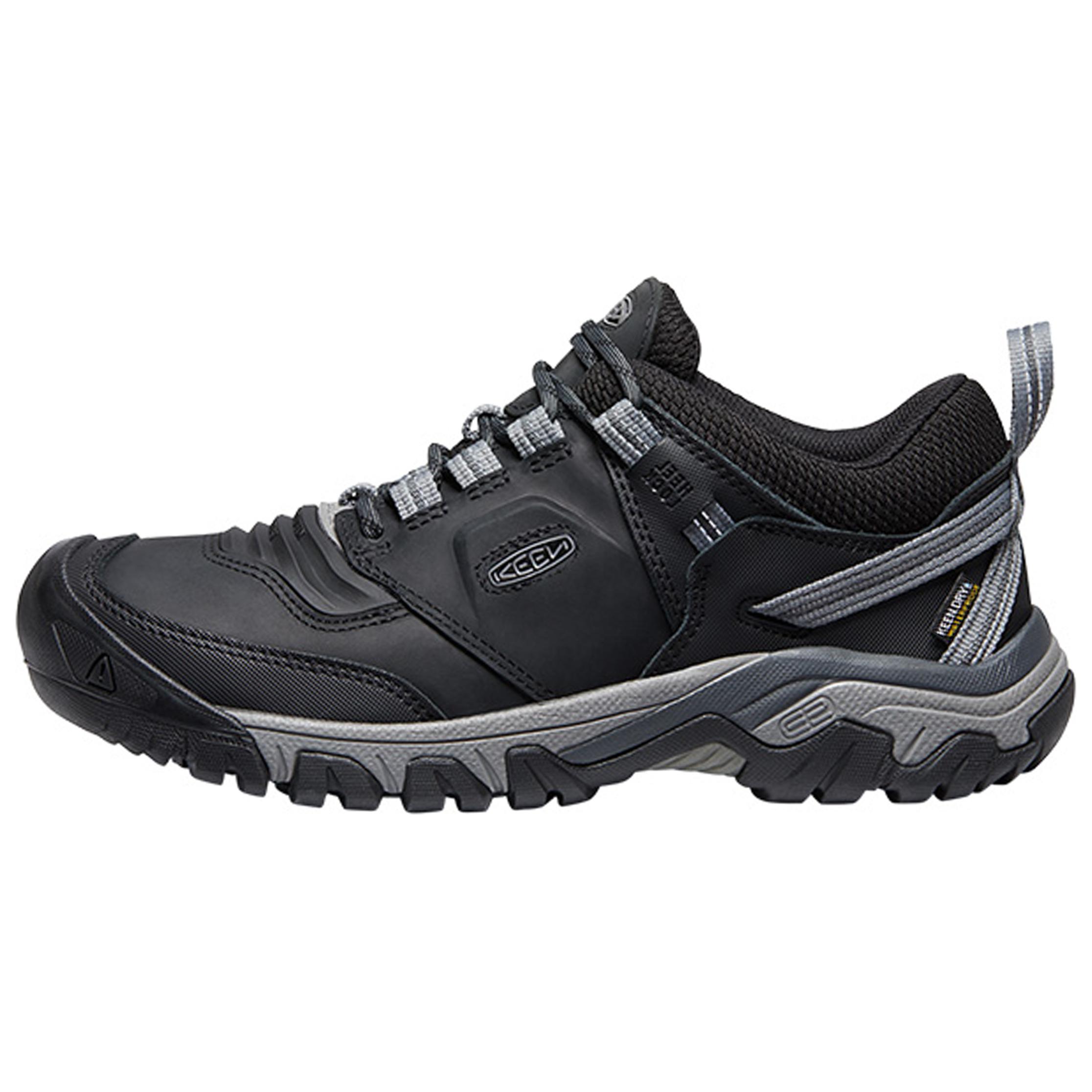 Keen RIDGE FLEX WP Cushioning Slip Resistant Abrasion Resistant Low top Outdoor Shoes Men’s Black Gray