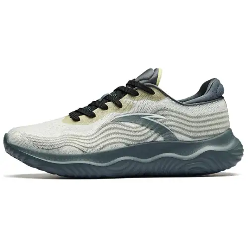 Anta Cushioning Slip Resistant Cushioning Slip Resistant Low top Training Shoes Men's Gray Green Black