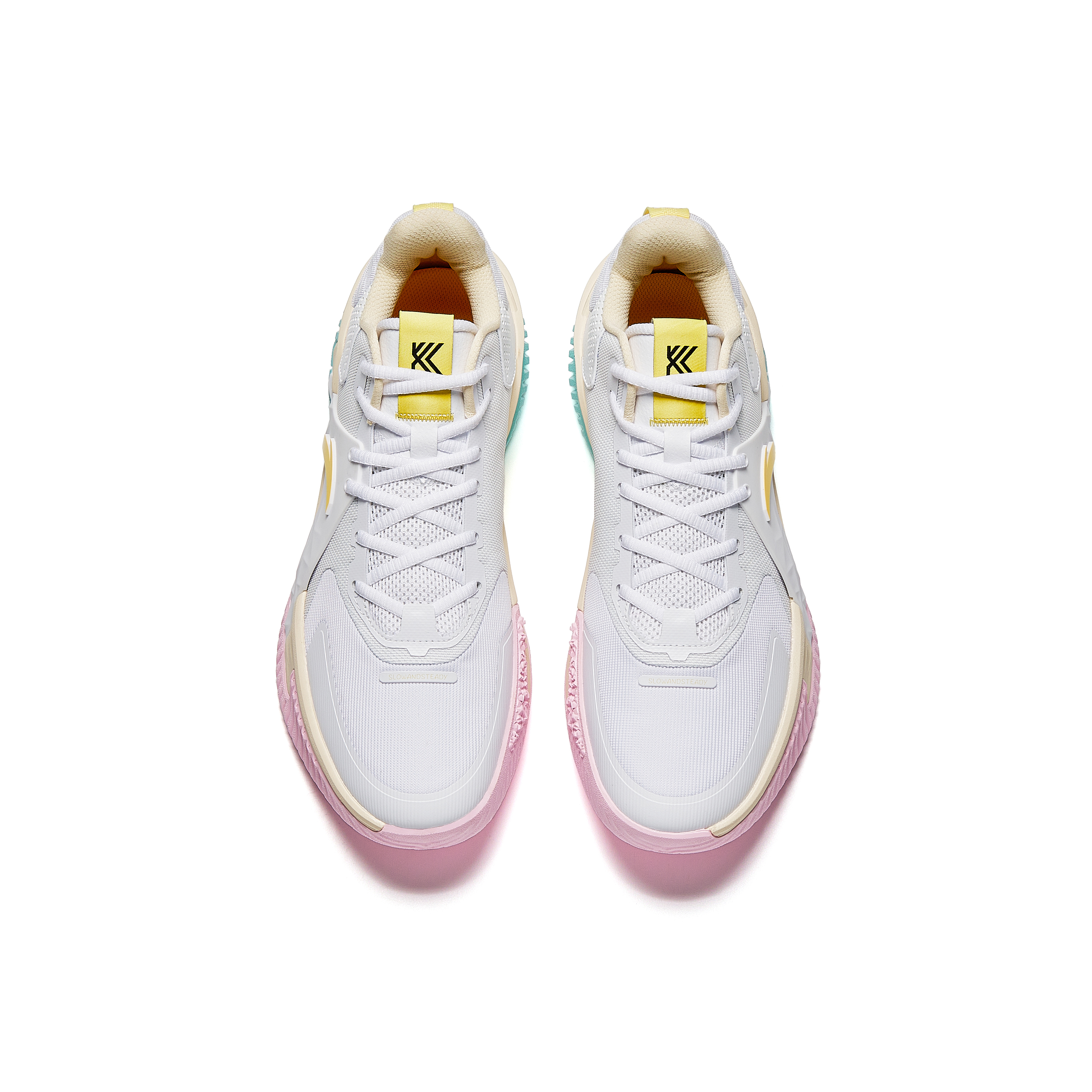 ANTA Airspace 5 Basketball Shoes Men’s Low Top Pure White/Light Sugar Yellow
