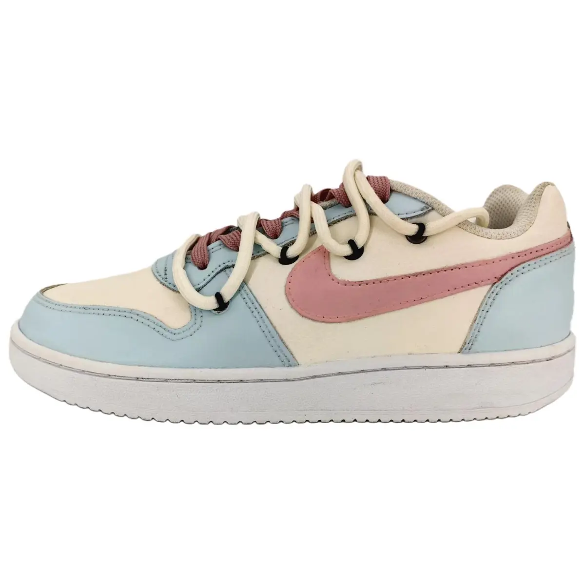 Nike EBERNON Slip Resistant Abrasion Resistant Low top Skateboard Shoes Women's Blue Pink