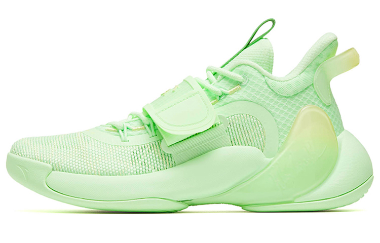 Anta Water Flower 3 Green Grape Low top Basketball Shoes Men's Neon Green
