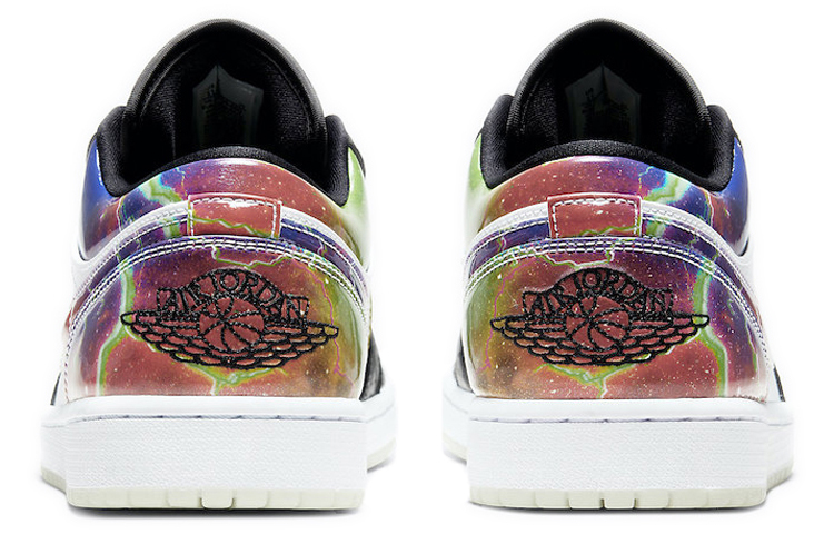 Мужские кроссовки Jordan Air Jordan 1 low multicolor (черно-зеленые) — фото 5