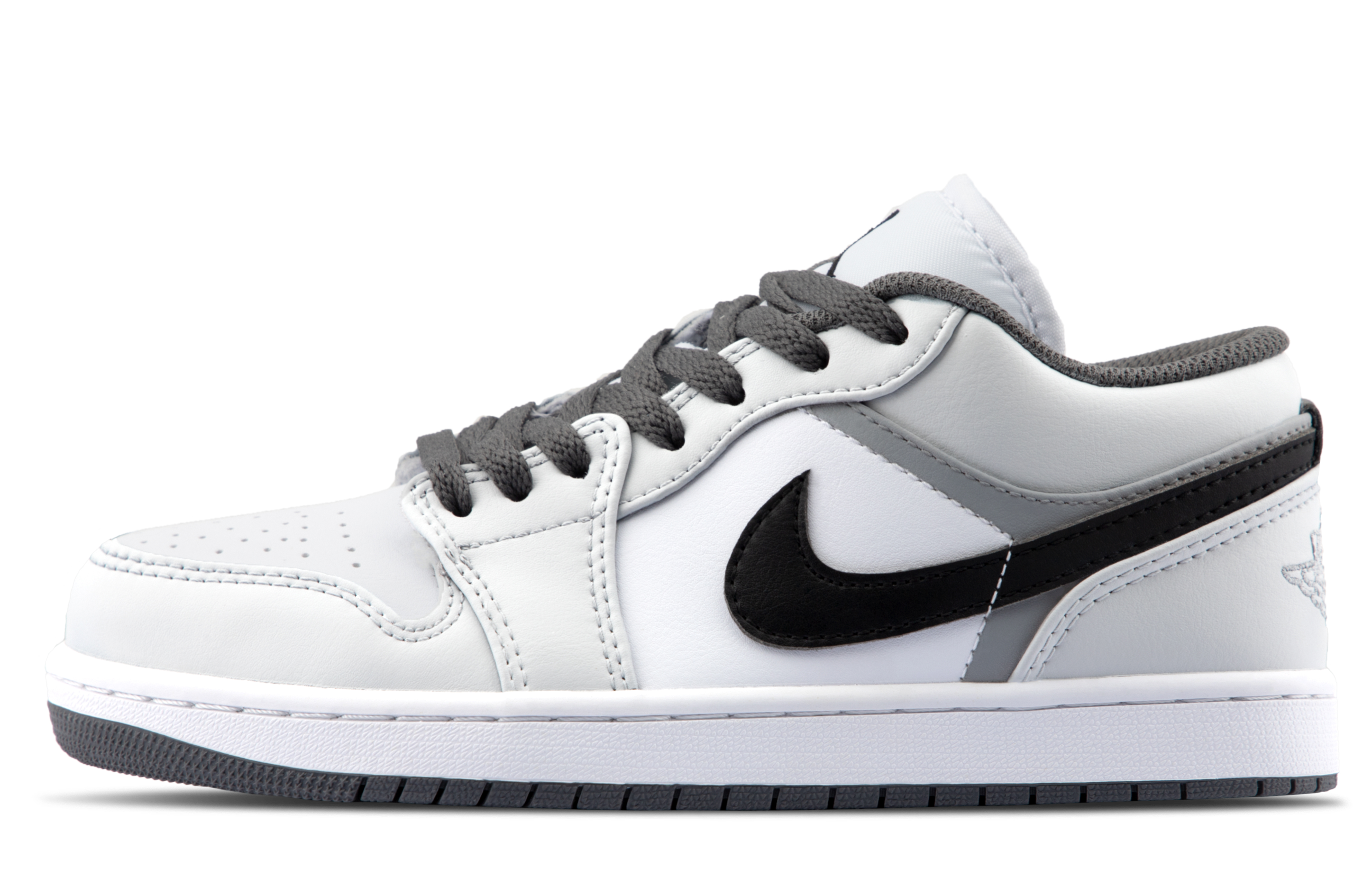Jordan Air Jordan 1 Cushioning Low top Vintage Basketball Shoes Unisex White Gray