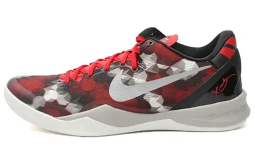 Nike Kobe 8 Milk Snake OG model, comfortable and versatile, non-slip, wear-resistant and lightweight, low-top practical basketball shoes, men's style, university red