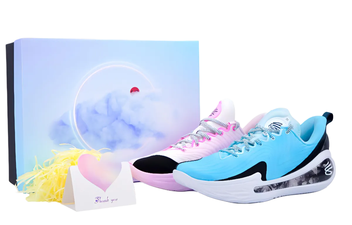 Under Armour Curry 12 Slip Resistant Abrasion Resistant Low top Basketball Shoes Men's Blue Pink