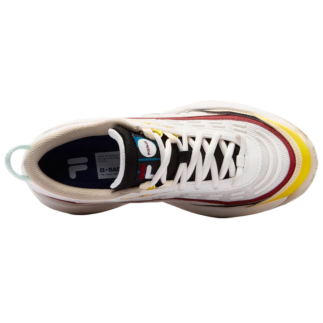 Pigalle x FILA FUSION FIRE Flame Shoes Textile, Synthetic Leather Low top Vintage Basketball Shoes Women’s Beige