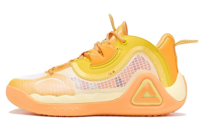 PEAK Star Shift Slip Resistant, Abrasion Resistant, Breathable Mid top Basketball Shoes Men’s Light Orange Red