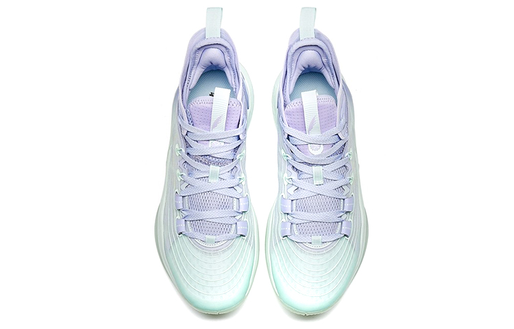 XTEP Light Feather 3rd Basketball Shoes Men’s Low Top Taro Paste Purple/Foam Green