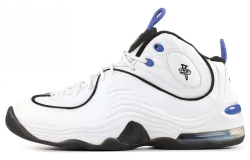 Nike Penny 2 White Varsity Royal mid-top non-slip lightweight retro basketball shoes men's white