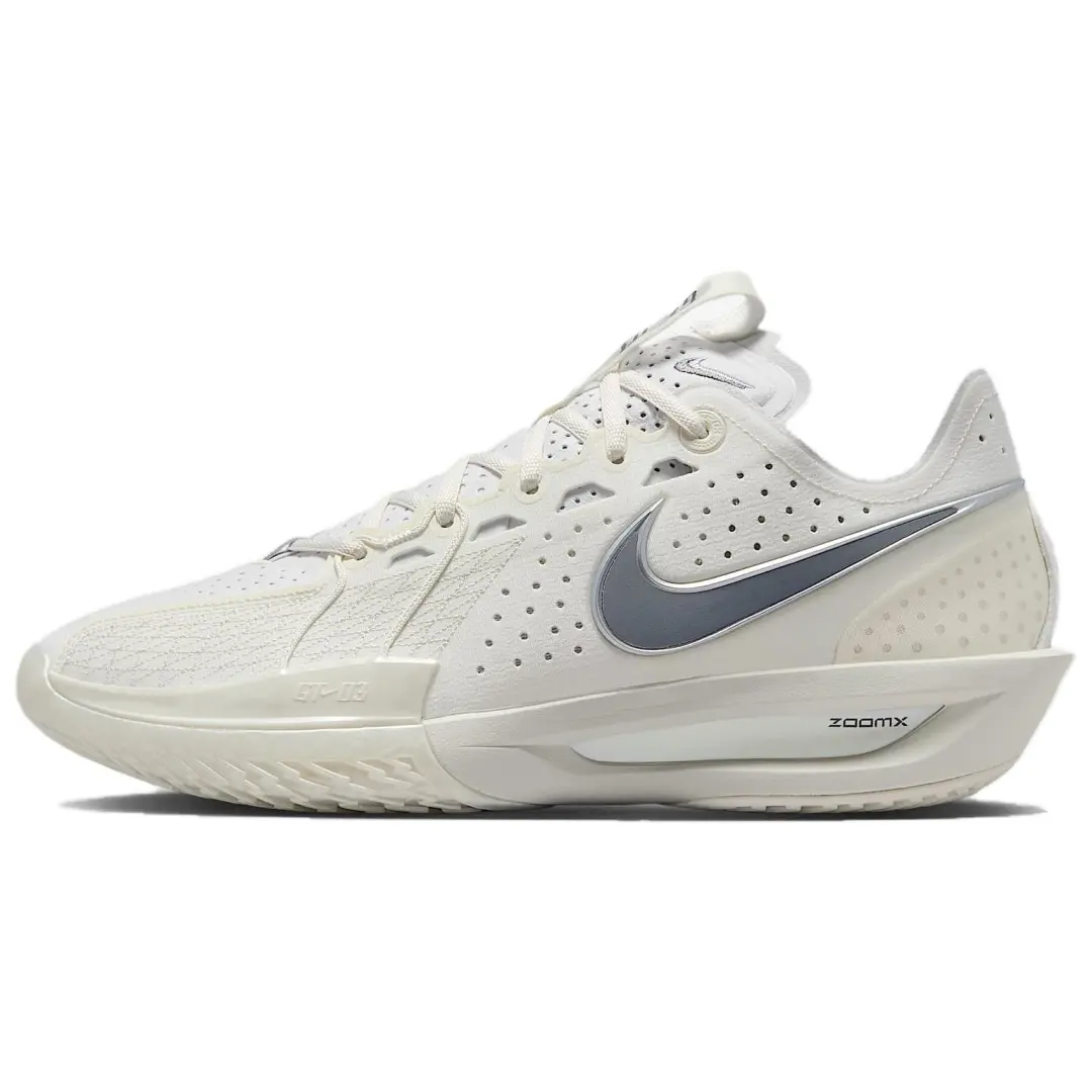 Nike G.T. Cut 3 Slip Resistant Abrasion Resistant Low top Basketball Shoes Unisex White