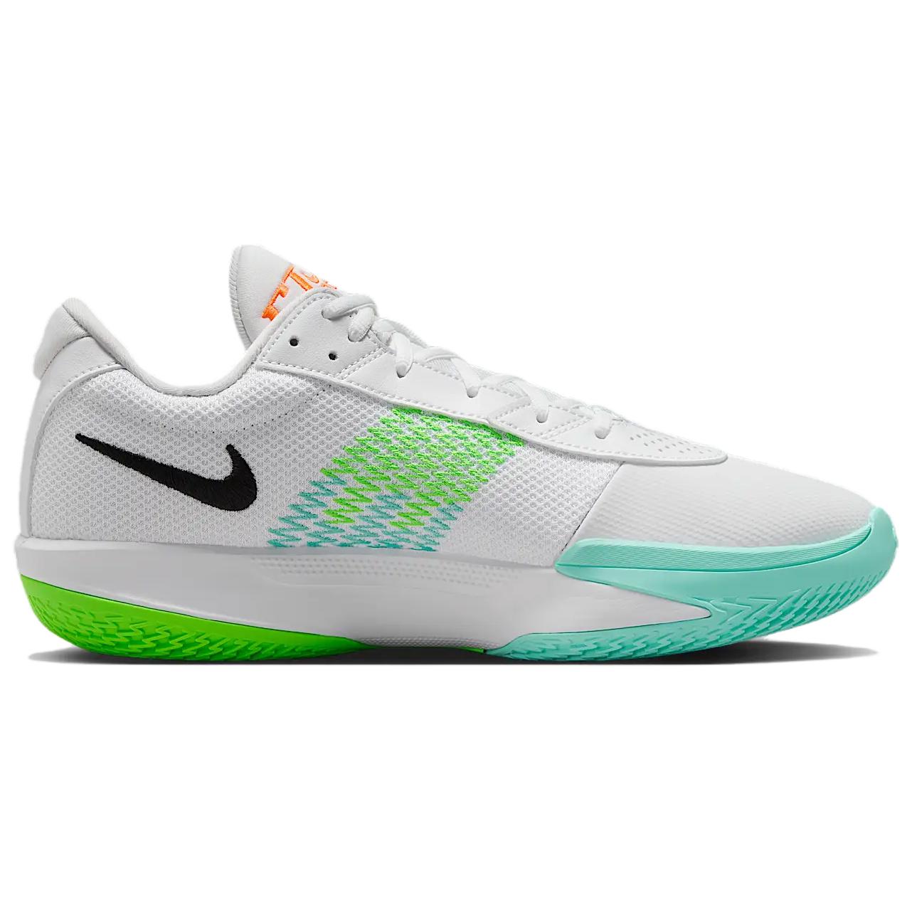 Nike Air Zoom G.T. Cut Academy Abrasion Resistant Grip Low top Basketball Shoes Unisex White Green