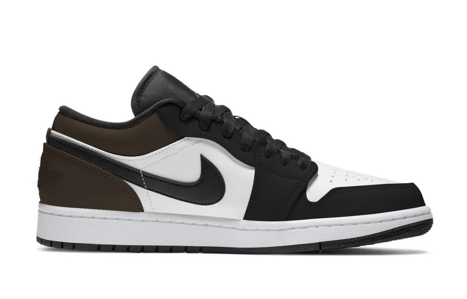 Jordan Air Jordan 1 Latte Low top Vintage Basketball Shoes Unisex Black Brown
