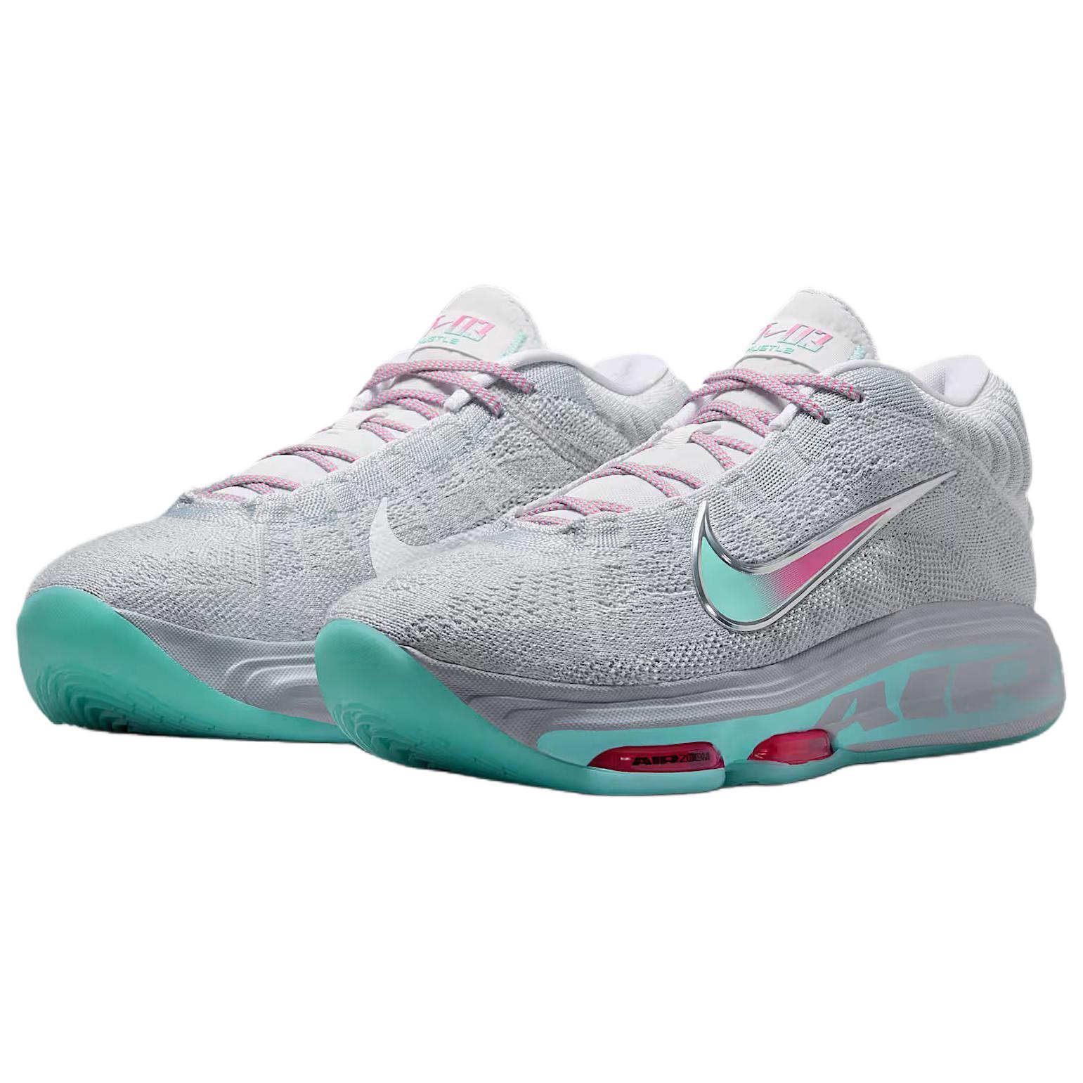 Nike GT Hustle 3 Slip Resistant Abrasion Resistant Low top Basketball Shoes Unisex Gray Blue