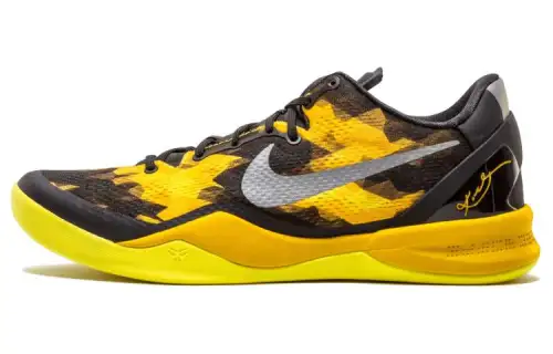 Nike Kobe 8 Sulfur / Electric OG Comfort Low-top Basketball Shoes Men's Black Yellow Overseas Version