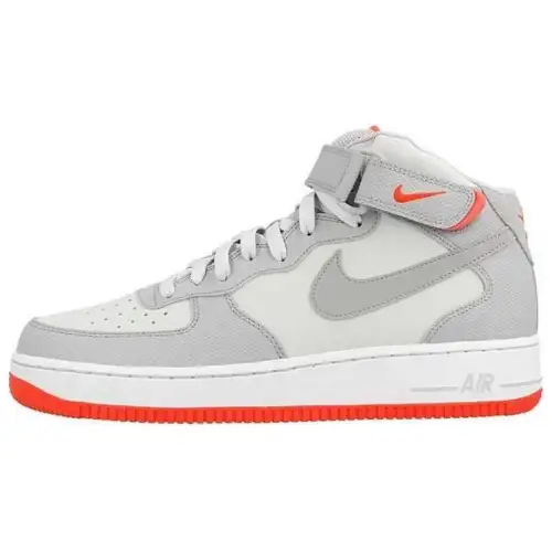 Nike Air Force 1 Mid Pure Platinum Wolf Grey Bright Crimson