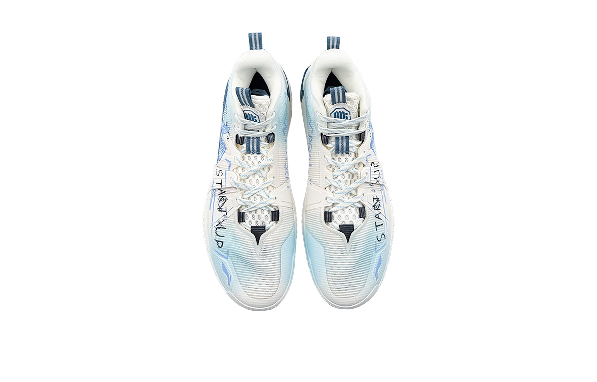 Li Ning Storm 2024 Abrasion Resistant Grip Mid top Basketball Shoes Men’s White