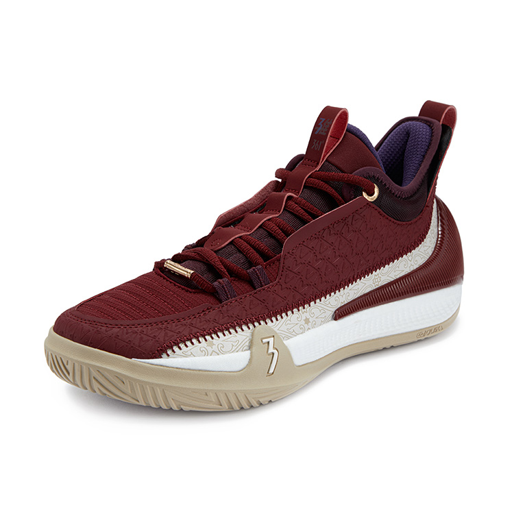 361° Zen 7 Cushioning, Wear Resistant Mid top Basketball Shoes Men’s Black Cherry