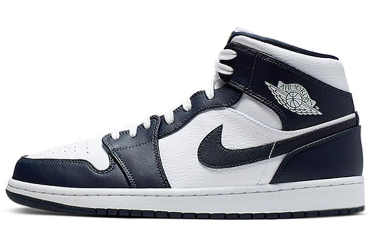 Jordan Air Jordan 1 Obsidian Leather Comfortable and versatile Middle Top Retro Basketball Shoes Men's Obsidian