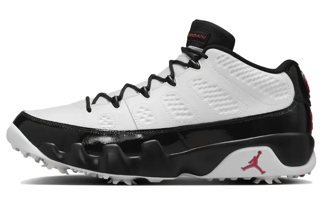 Jordan 9 Retro Low Golf White Black True Red