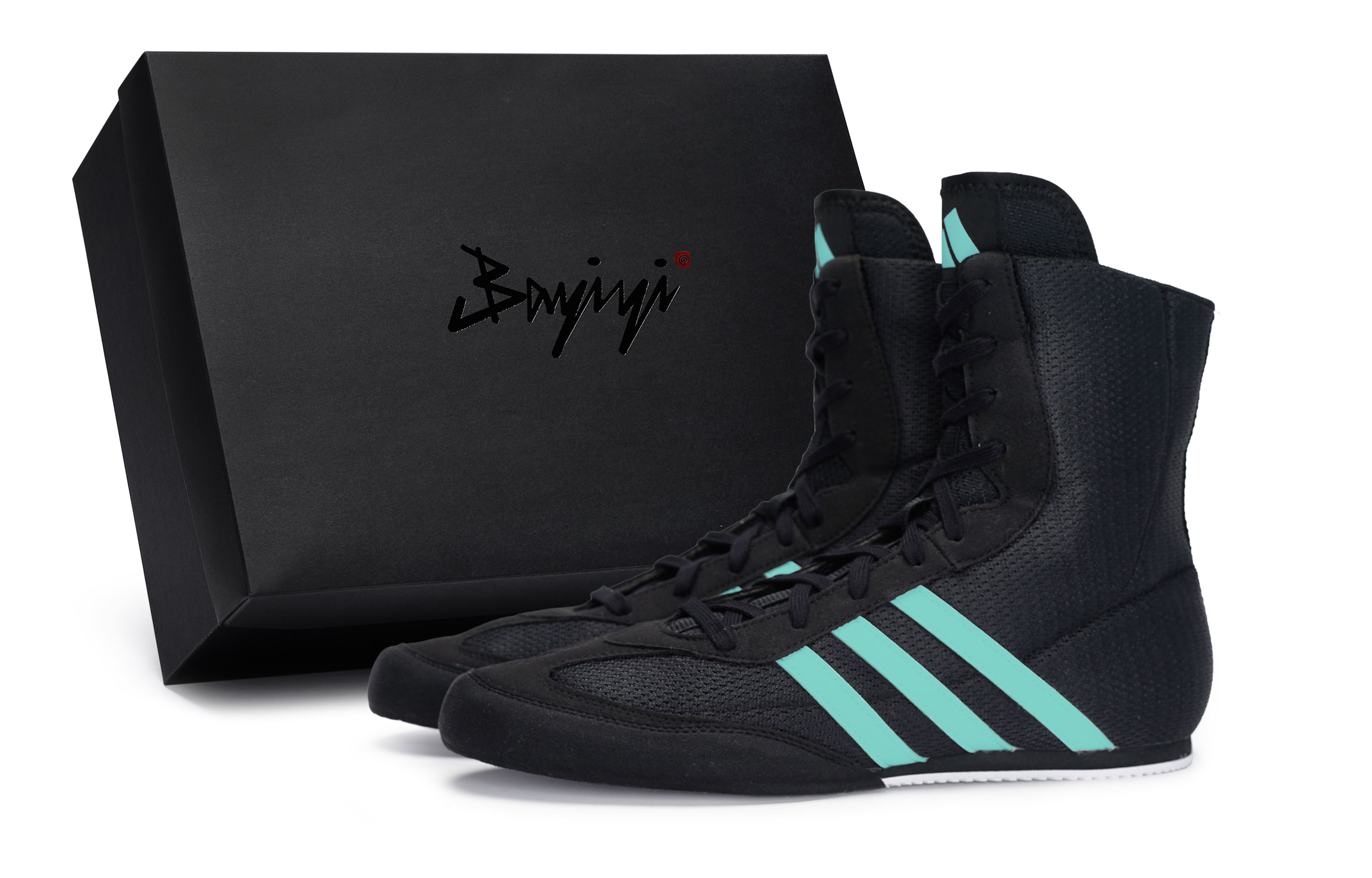 Adidas Box Hog 2.0 Slip Resistant Slip Resistant High top Training Shoes Unisex Black