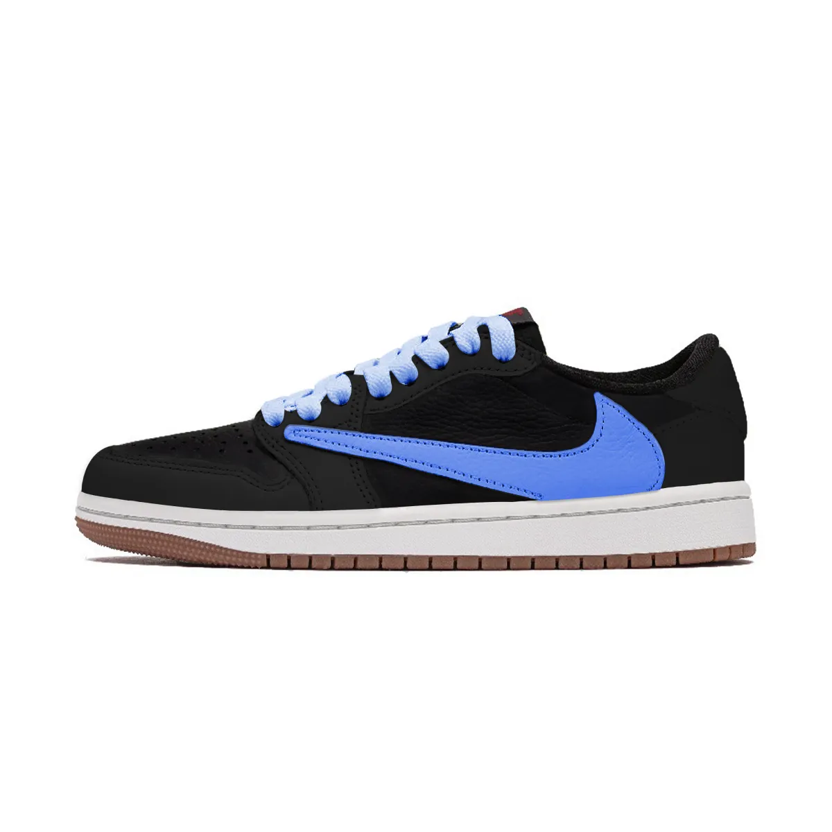 Travis Scott x Jordan Air Jordan 1 Cushioning Slip Resistant Breathable Low top Vintage Basketball Shoes Unisex