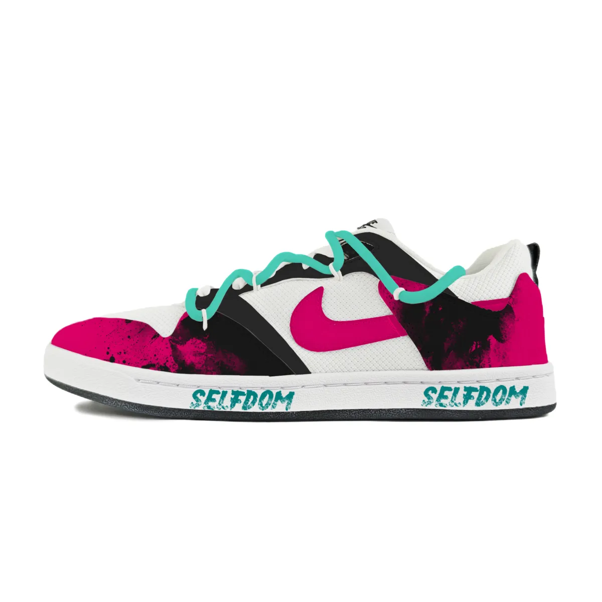 Nike SB Alleyoop Abrasion Resistant Low top Skateboard Shoes Men's White Red Black